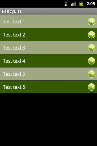 Android fancy listview